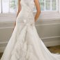 A-line White Organza Ball Gown One Shoulder Wedding Dress Bridal Gown Sz4 6 8 10 12 14+Custom