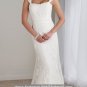 Ivory White Lace Wedding Dress Cap Sleeve Sheath Bridal Gown Sz4 6 8 10 12 14+Custom