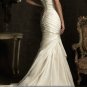Champagne Satin Wedding Dress Strapless Bridal Prom Dress Bridal Gown Sz4 6 8 10 12 14+Custom