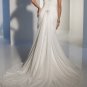 A-line Ivory Chiffon Ball Gown Strapless Wedding Dress Royal Bridal Gown Sz4 6 8 10 12 14+Custom