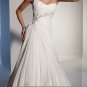 A-line Ivory Chiffon Ball Gown Strapless Wedding Dress Royal Bridal Gown Sz4 6 8 10 12 14+Custom