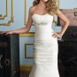Mermaid Bridal Wedding Dress Strapless White Taffeta Bridesmaid Prom Dress Sz 4 6 8 10 12 14+