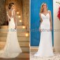 A-line White Chiffon Bridal Wedding Gown Sweetheart Wedding Evening Dress Sz4 6 8 10 12 14+Custom