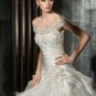 A-line Cap Sleeves Lace Taffeta Wedding Ball Gown Ivory Wedding Dress Sz4 6 8 10 12 14+Custom