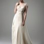 A-line Sexy Cap Sleeve Bridal Dress Champagne Backless Bridal Wedding Gown Sz 4 6 8 10 12 14+