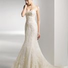Mermaid Strapless Ivory Alencon Lace Wedding Gown Bridal Dress Sz4 6 8 10 12 14+Custom