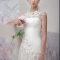 A-line Choker White Lace Bridal Wedding Gown Prom Dress Sz4 6 8 10 12 14+Custom