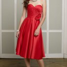 Strapless Short Bridesmaid Dress Red Purple Silver Satin Cocktail Dress Sz4 6 8 10 12 14+