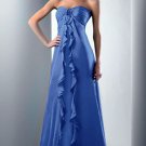 Strapless Long Bridesmaid Dress Purple Blue Green A-line Prom Evening Dress Sz6 8 10 12 14+
