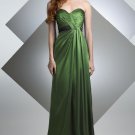Strapless Long Bridesmaid Dress Green Black  A-line Prom Evening Dress Sz6 8 10 12 14+Custom