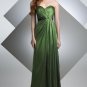 Strapless Long Bridesmaid Dress Green Black  A-line Prom Evening Dress Sz6 8 10 12 14+Custom