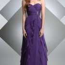 Strapless Long Bridesmaid Dress Green Purple Chiffon A-line Prom Evening Dress Sz6 8 10 12 14+Custom