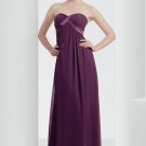 Strapless Long Bridesmaid Dress Purple Chiffon Maternity Prom Evening Dress Sz4 6 8 10 12 14+Custom