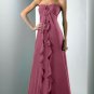 Strapless Long Bridesmaid Dress Purple Blue Green A-line Prom Evening Dress Sz6 8 10 12 14+
