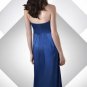 Strapless Long Bridesmaid Dress Blue Satin A-line Prom Evening Dress Sz6 8 10 12 14+Custom