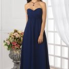 Strapless Long Bridesmaid Dress Royal Blue Chiffon Wedding Evening Dress Sz4 6 8 10 12 14 16+