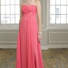 Strapless Bridesmaid Dress Pink Blue Purple Silver Chiffon Evening Dress Sz4 6 8 10 12 14 16+