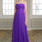 Strapless Bridesmaid Dress Pink Blue Purple Silver Chiffon Evening Dress Sz4 6 8 10 12 14 16+