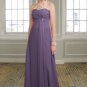 Strapless Bridesmaid Dress Pink Blue Purple Silver Chiffon Evening Dress Sz4 6 8 10 12 14 16+