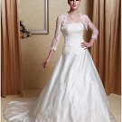 Princess Strapless White Wedding Ball Gown Bridal Dress Free 3/4 Jacket Sz4 6 8 10 12 14+Custom