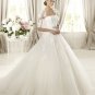 Strapless White Lace Tulle Wedding Dress Ball Gown Free Jacket Bridal Dress Sz6 8 10 12 14+Custom