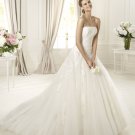 Strapless White Lace Tulle Wedding Dress Ball Gown Bridal Dress Sz6 8 10 12 14+Custom