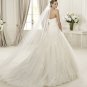 Strapless White Lace Tulle Wedding Dress Ball Gown Bridal Dress Sz6 8 10 12 14+Custom