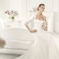 2013 New Full Sleeve White Lace Wedding Dress Luxury Bridal Evening Prom Dress Sz 2-16+Custom