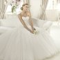 Strapless White Lace Tulle Wedding Dress Bridal Ball Gown Planeta Prom Dress Sz 2-16+Custom