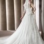 A-line White Chiffon Wedding Dress Thin Straps Bridal Evening Prom Dress Sz6 8 10 12 14+Custom