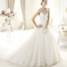 2013 Thin Straps White Lace Wedding Dress Bridal  Ball Gown URI Prom Dress Sz 2-16+Custom