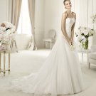 Strapless White Organza Wedding Dress Beaded Bridal Evening Prom Dress URIBESz 2-16+Custom