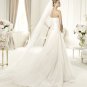Strapless White Organza Wedding Dress Beaded Bridal Evening Prom Dress URIBESz 2-16+Custom
