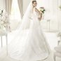 One Shoulder White Organza Wedding Dress A-line Bridal Evening Prom Dress Utica Sz 2-16+Custom