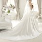 Strapless White SATIN Wedding Dress A-line Bridal Evening Prom Dress Utica Sz 2-16+Custom