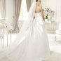 Strapless White SATIN Wedding Dress A-line jEWELED Bridal Evening Prom Dress UXUE Sz 2-16+Custom