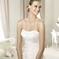 Strapless White SATIN Wedding Dress A-line jEWELED Bridal Evening Prom Dress UXUE Sz 2-16+Custom