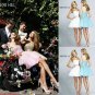 3 Colors Champagne Pink White Blue Bridal Evening Dress Short  Prom Cocktail Dress Sz6 8 10 12 14+