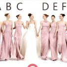6 Styles Strapless One Shoulder Evening Dress Prom Dress Long Pink Bridesmaid Dress