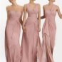 6 Styles Strapless One Shoulder Evening Dress Prom Dress Long Pink Bridesmaid Dress
