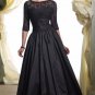 Strapless Evening Dress Black Rosy Brown Lace Prom Dress Mother of the Bride Groom Dress Sz2-16+