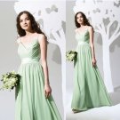 4 Pcs Free Shipping Evening Dress Prom Dress Green Purple Chiffon Bridesmaid Dress Sz 2-16+Custom