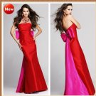 Strapless Rassyberry Fuchsia Red Taffeta Evening Prom Party Cocktail Bridal Bridesmaid Dress Sz2-16+