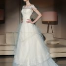 A-line Ivory White Wedding Gown Off Shoulder Bridal Wedding Dress Sz4 6 8 10 12 14+