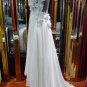 A-line Ivory White Red Wedding Gown V-neck Bridal Wedding Dress Prom Evening Dress Sz4 6 8 10 12 14+