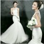 White Ivory Bridal Wedding Gown One Shoulder Tulle Memaid Wedding Dress Sz4 6 8 10 12 14+