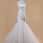 White Ivory Bridal Wedding Gown One Shoulder Tulle Memaid Wedding Dress Sz4 6 8 10 12 14+