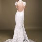 MANDARIN Ivory White Lace Bridal Wedding Dress Gown Short Sleeves