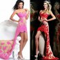 Strapless Cream Red White Pink Lace Hi-low Bridal Evening Party Cocktail Prom Dress Sz2-16+
