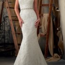 Discount Mermaid Lace Boat Neck V-back Bridal Wedding Gown Bridal Dress Sz 2-14+Custom